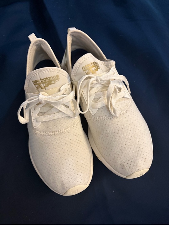 New Balance Shoes - New Balance Women's White Knit Lace-Up Sneakers